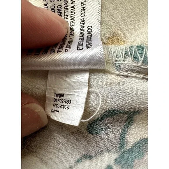 A New Day Short Sleeve Tie-Dye V-Neck Flare Dress Womens Size S White - Picture 4 of 16